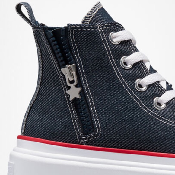 Converse Chuck Taylor All Star Lugged Lift Platform Retro Denim Sneakers - Picture 4 of 16